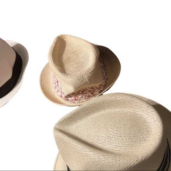 Fedora woven straw hat with floral ribbon sash - Picture 4 of 4